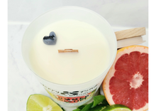 Load image into Gallery viewer, Soy Wood Wick Summer Solstice Candle 10oz Top