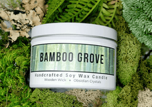 Load image into Gallery viewer, Soy Wood Wick Bamboo Grove Candle 6oz