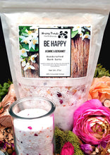 Load image into Gallery viewer, Jasmine and Bergamot Bath Salts 27oz Close up