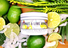 Load image into Gallery viewer, Soy Wood Wick Coconut Lime Verbena Candle 6oz