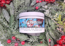 Load image into Gallery viewer, Soy Wood Wick Iced Cranberry Candle 6oz