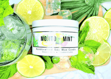Load image into Gallery viewer, Mojito and Mint Candle front 6oz