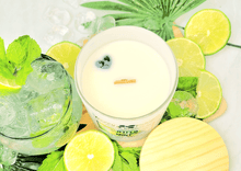 Load image into Gallery viewer, Mojito and Mint Candle top 10oz