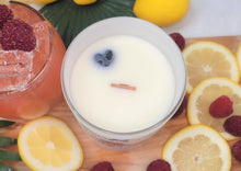 Load image into Gallery viewer, Soy Wood Wick Pink Lemonade Candle top 10oz