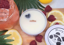 Load image into Gallery viewer, Soy Wood Wick Pink Lemonade Candle top 6oz