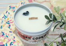 Load image into Gallery viewer, Soy Wood Wick Sugar Cookies Candle 6oz Top