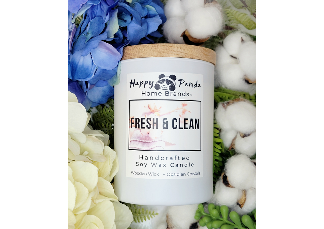 Soy Wood Wick Fresh and Clean Candle 10oz