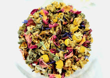 Load image into Gallery viewer, Loose Leaf Tea Chamomile and Mint Petals and Flower Close Up
