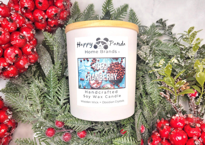 Soy Wood Wick Iced Cranberry Candle 10oz