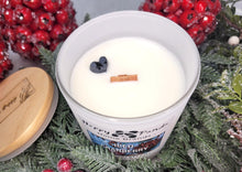 Load image into Gallery viewer, Soy Wood Wick Iced Cranberry Candle 10oz Top
