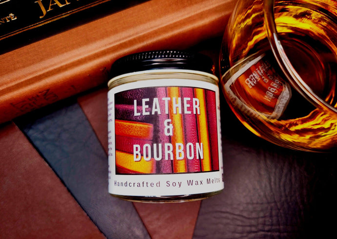 Leather and Bourbon Wax Tart 2oz