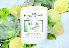 Load image into Gallery viewer, Mojito and Mint Candle front 10oz
