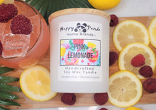 Load image into Gallery viewer, Soy Wood Wick Pink Lemonade Candle 10oz
