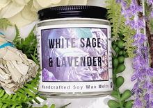 Load image into Gallery viewer, Sage and Lavender Wax Melt front 2oz
