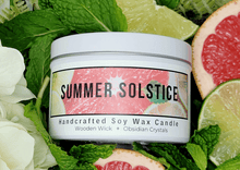 Load image into Gallery viewer, Soy Wood Wick Summer Solstice Candle 6oz
