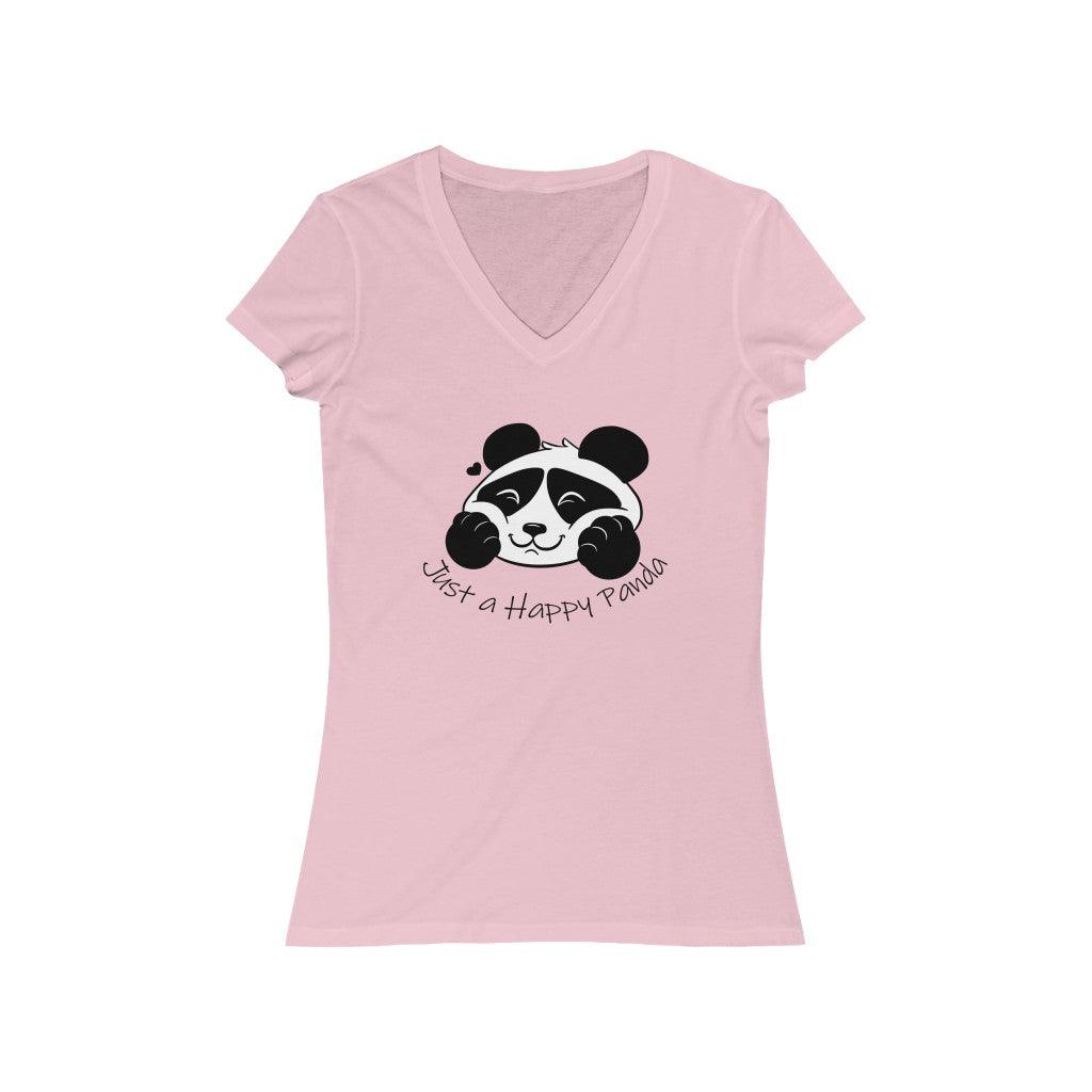 Be Happy! Woman's V Neck - Happy Panda Home Brands